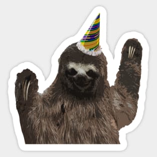 Party Sloth Sticker